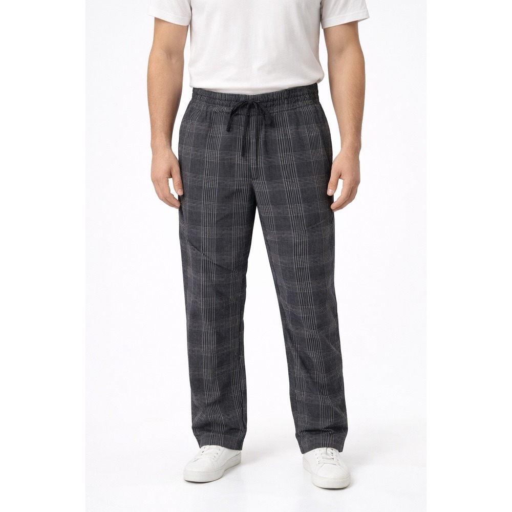 American Eagle Mens Performance Nylon Jogger Pants Sz XS Plaid Taper Golf Zip Po